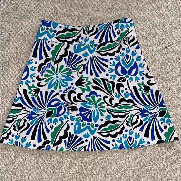 Carla Mink Pull On Skirt Size Medium Modern Floral Abstract - Picture 3 of 8